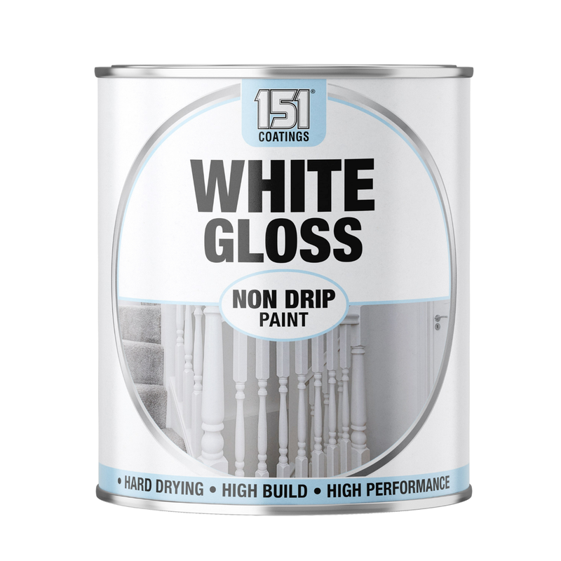 White Gloss Non-Drip Paint Interior Exterior Use 300ml Tin - Hard Drying, High Performance