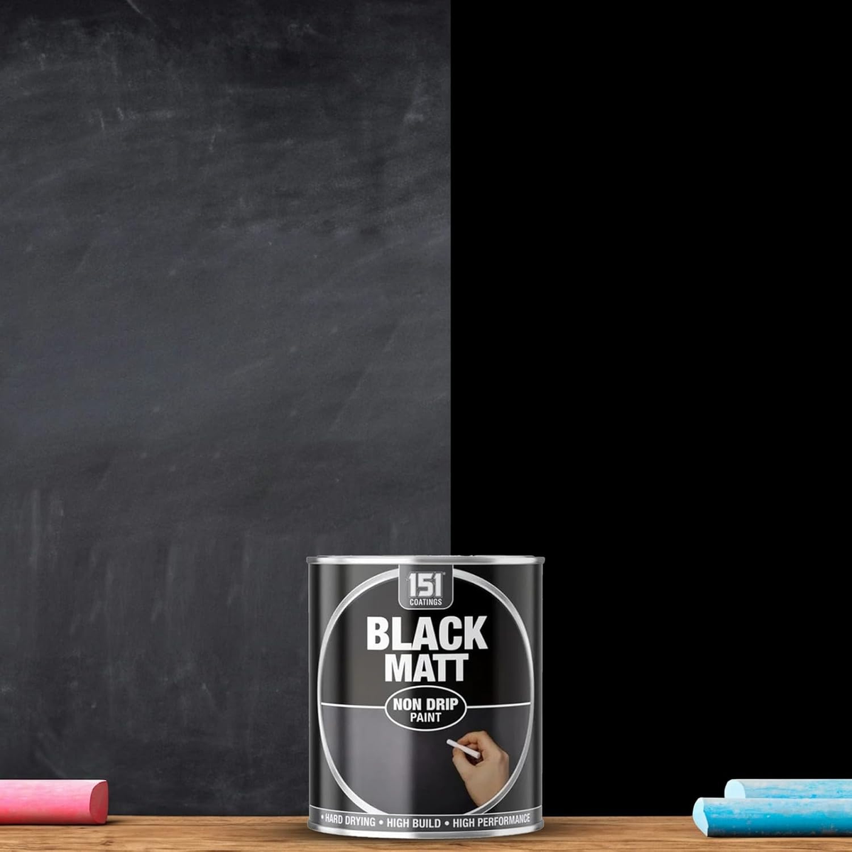 Black Matt Non-Drip Paint 300ml Tin | Interior & Exterior product image