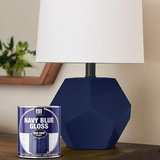 Navy Blue Gloss Non-Drip Paint Interior Exterior Use 300ml Tin - Hard Drying, High Performance