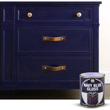 Navy Blue Gloss Non-Drip Paint Interior Exterior Use 300ml Tin - Hard Drying, High Performance