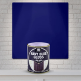 Navy Blue Gloss Non-Drip Paint Interior Exterior Use 300ml Tin - Hard Drying, High Performance