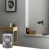 Grey Gloss Non-Drip Paint Interior Exterior Use 300ml Tin - Hard Drying, High Performance