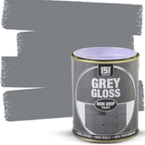 Grey Gloss Non-Drip Paint Interior Exterior Use 300ml Tin - Hard Drying, High Performance