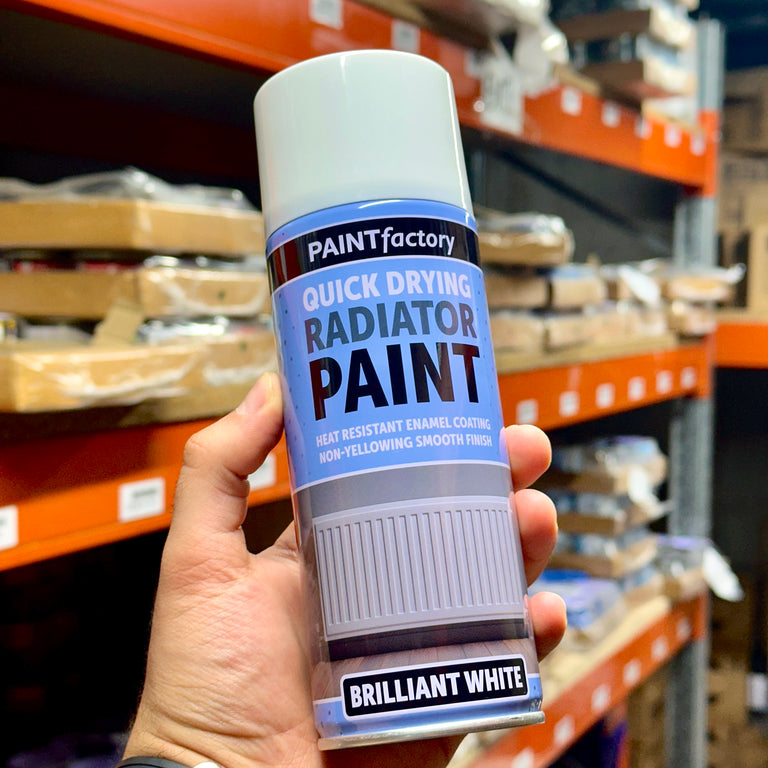 White Radiator Spray Paint 400ml | Heat-Resistant Gloss Finish