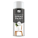 White Satin Spray Paint for Wood Metal Brick Gloss Finish Professional Fast Drying 400ml - MultiPurpose