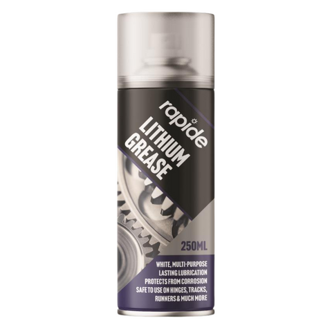 Lithium Grease Spray Rapide White Multi Purpose Protects & Lubricates 250ml