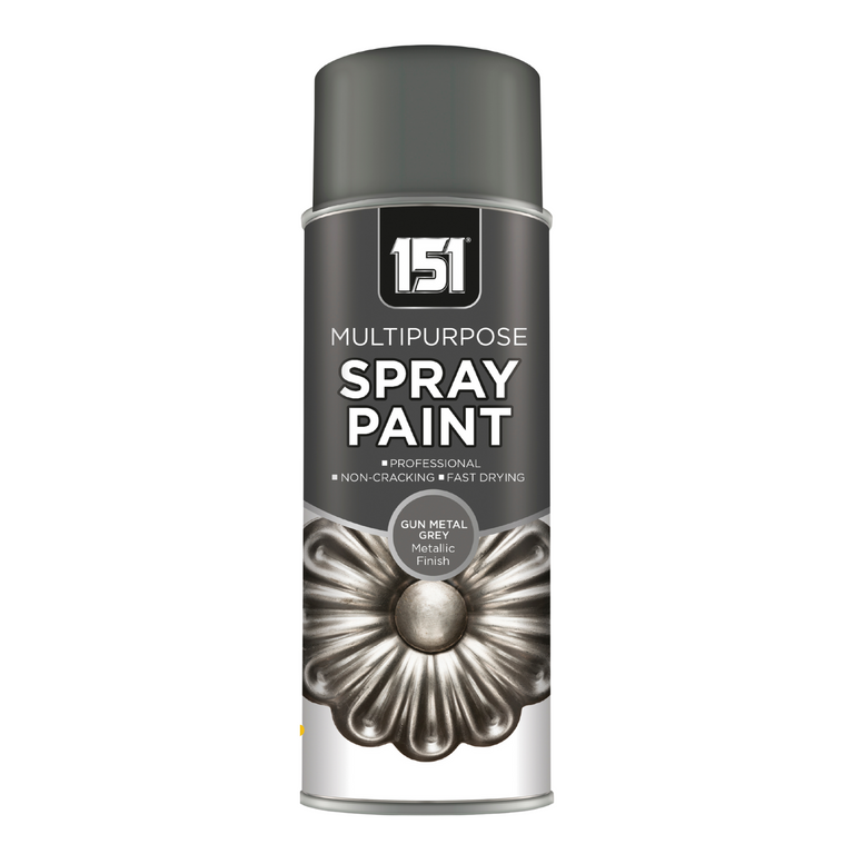 Gun Metal Grey Gloss Spray Paint 400ml | Metallic Finish