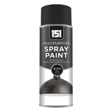 Black Spray Paint Satin Finish for Metal Wood Fast Drying 400ml - Multipurpose