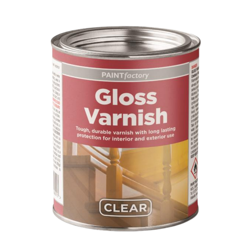 Gloss Varnish Clear 300ml Tin Long Lasting Protection - Tough Durable Indoor Outdoor Use