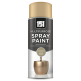 Metallic Champagne Gold Spray Paint for Wood Metal Plastic 400ml - Multipurpose