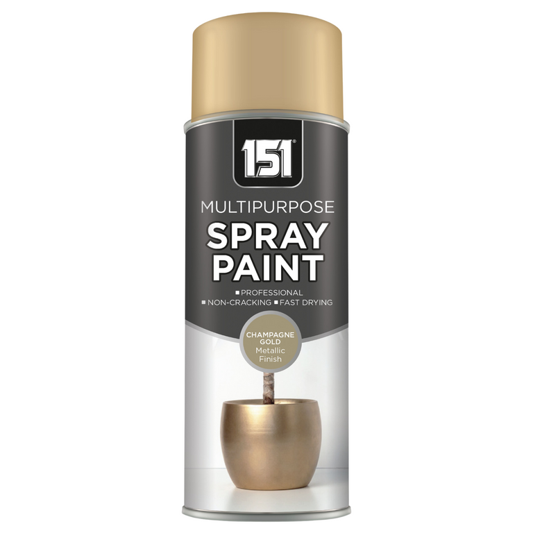 Metallic Champagne Gold Spray Paint for Wood Metal Plastic 400ml - Multipurpose