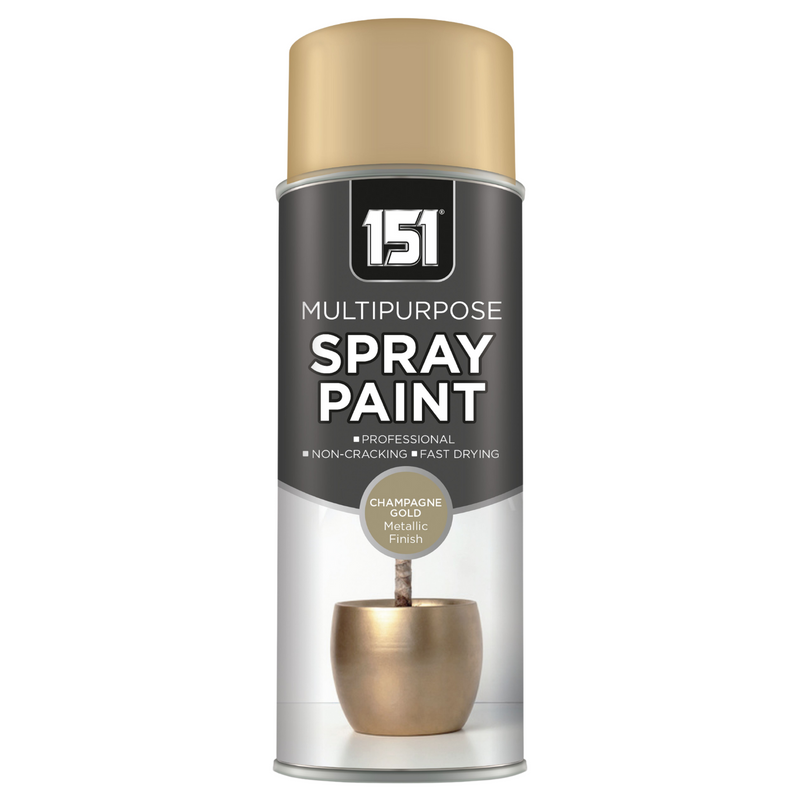 Metallic Champagne Gold Spray Paint for Wood Metal Plastic 400ml - Multipurpose