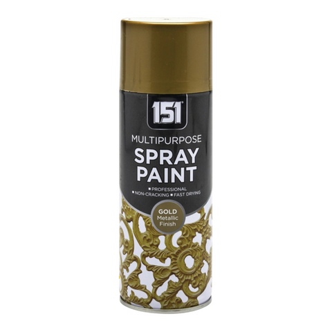 Metallic Gold Multipurpose Spray Paint For Metal Wood Plastic 400ml
